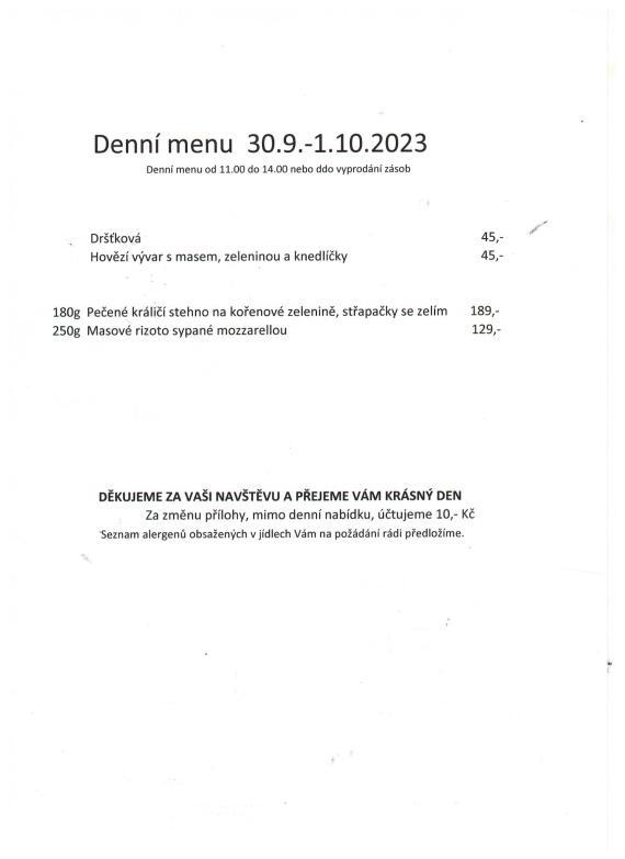 MENU  30.9.-1.10.