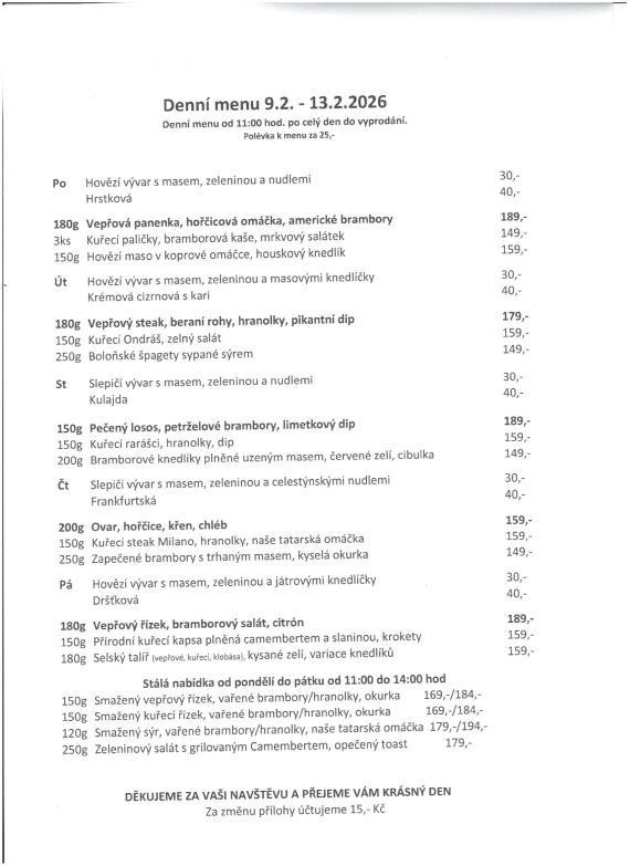 MENU 9.-13.2.2026