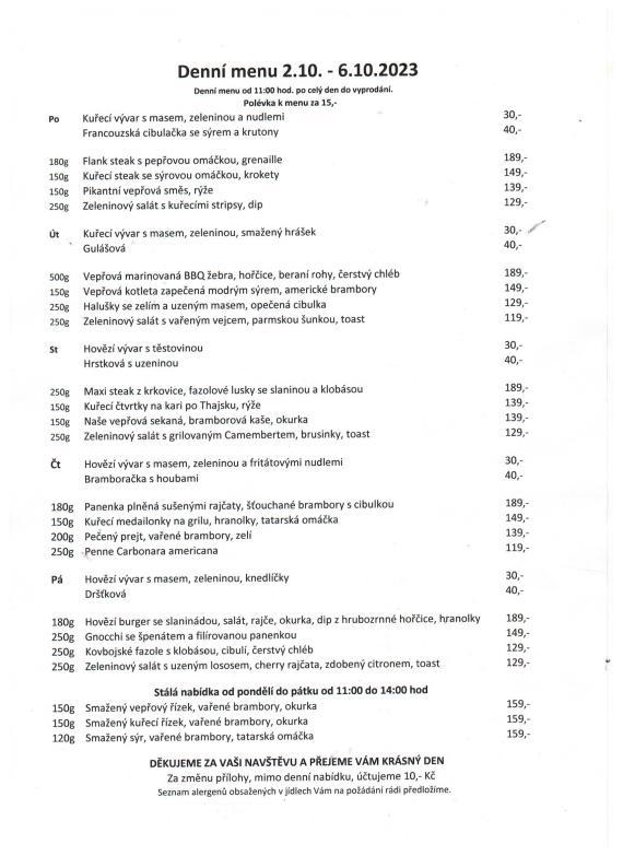 MENU  2.-6.10.