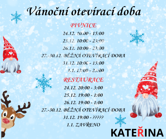 Vánoční otevírací doba